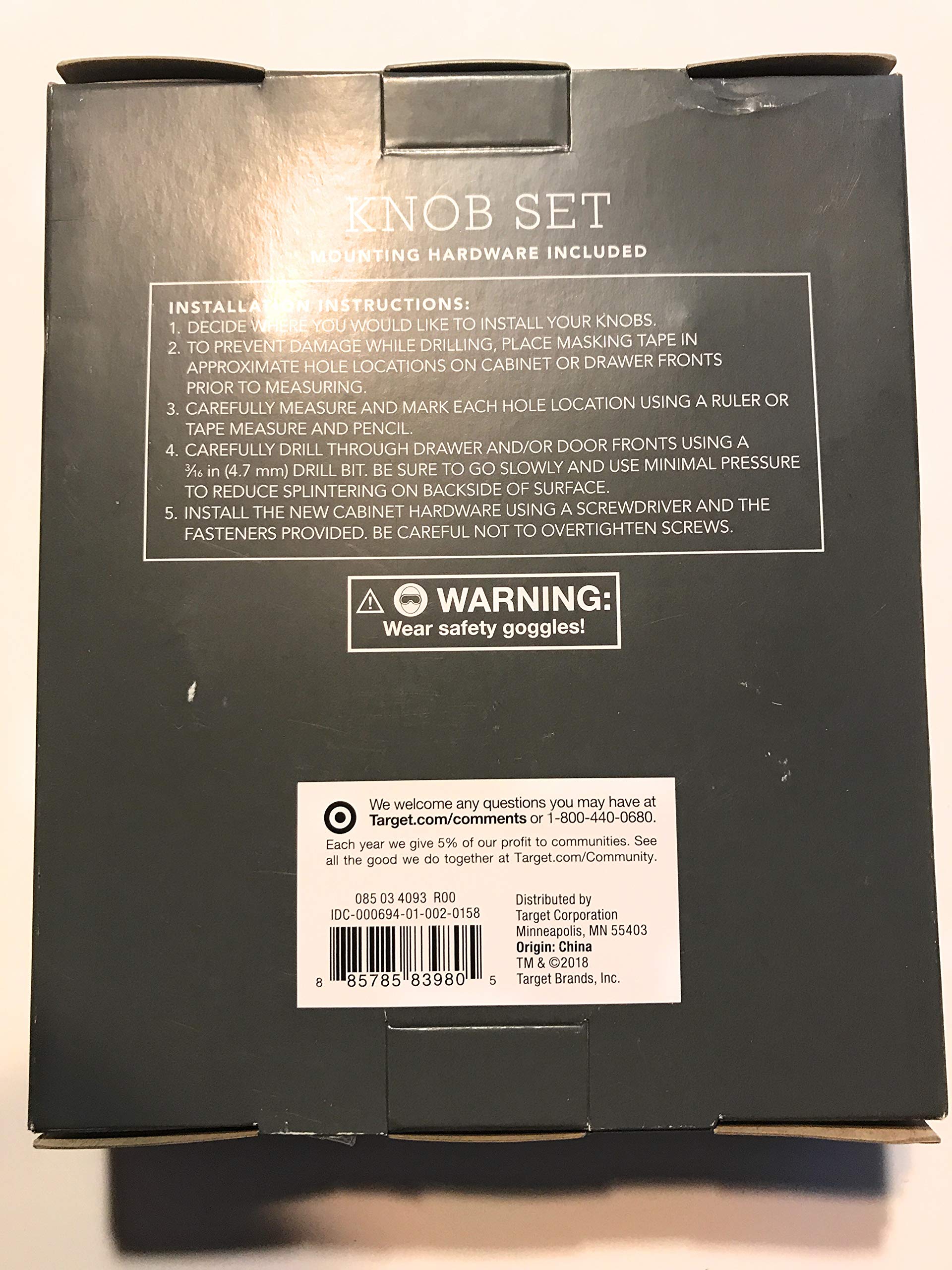 Knauf-Set, Messing, Antik-Optik, 10 Stück