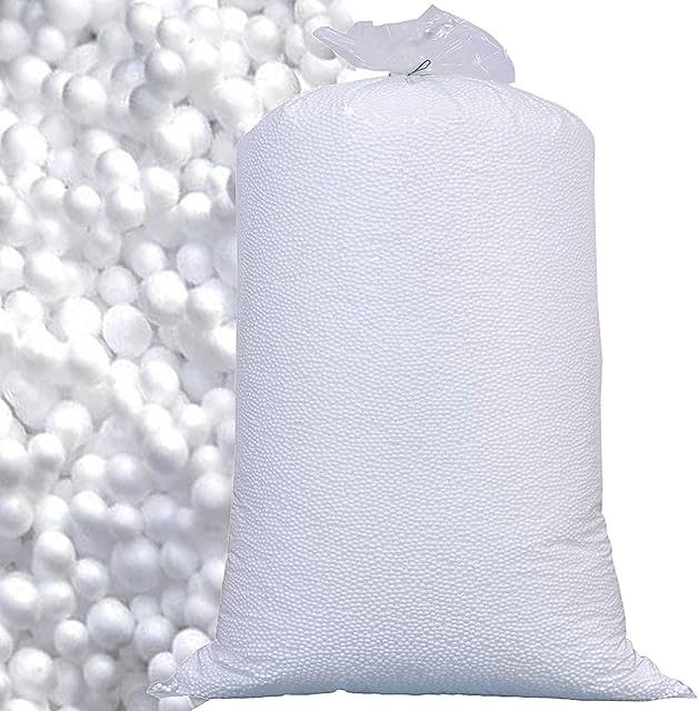Bean Bag Filling Refill Booster Polystyrene Extra Beads Top Up Bag Beans Balls Various Sizes (3 Cubic Feet)
