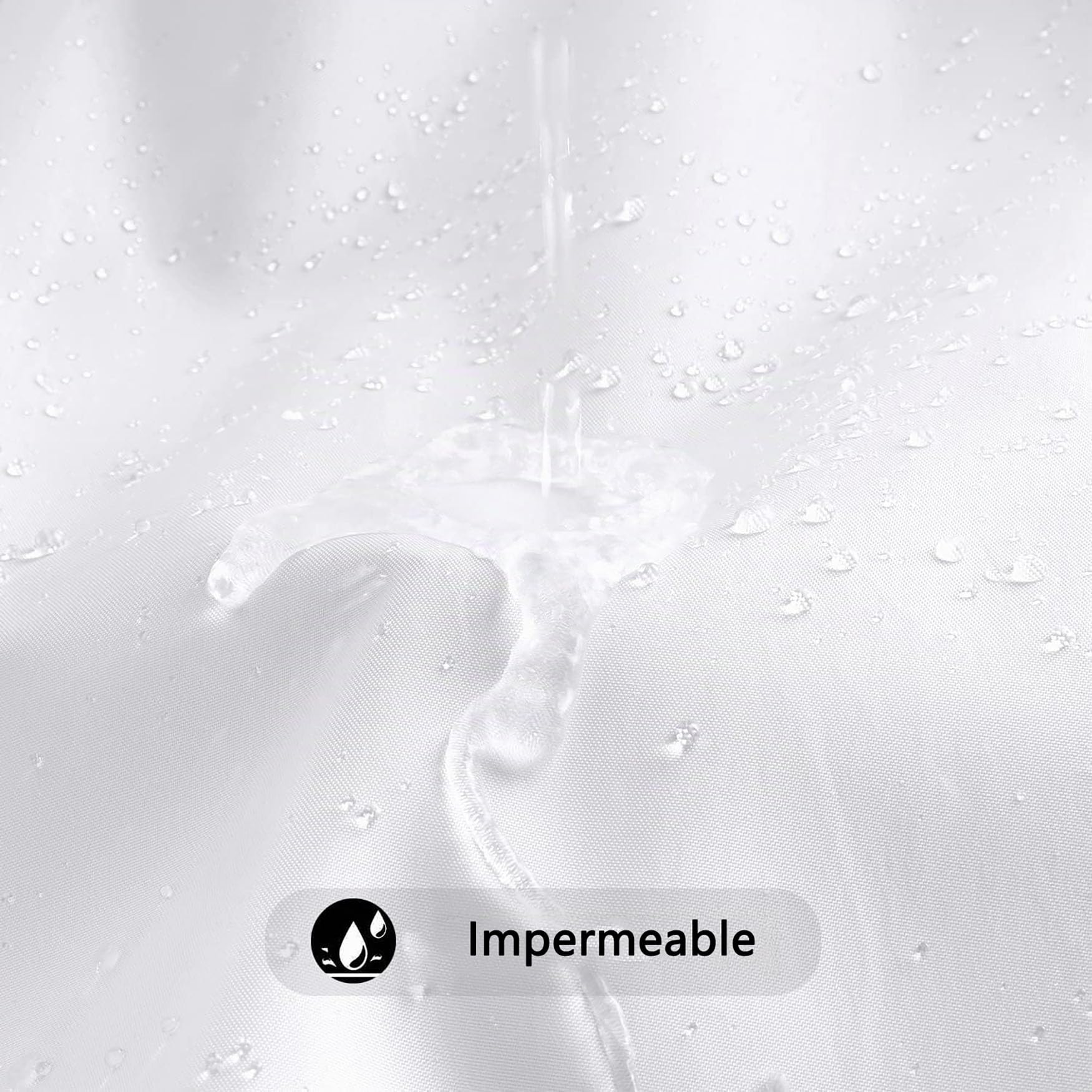 Rideau de Baignoire 220 x 100 cm Protection Eau Facile Nettoyer Durable Résistant Moderne Rideau de Douche Anti Moisissure Lavable pour Baignoire Ou Salle de Bain, Blanc