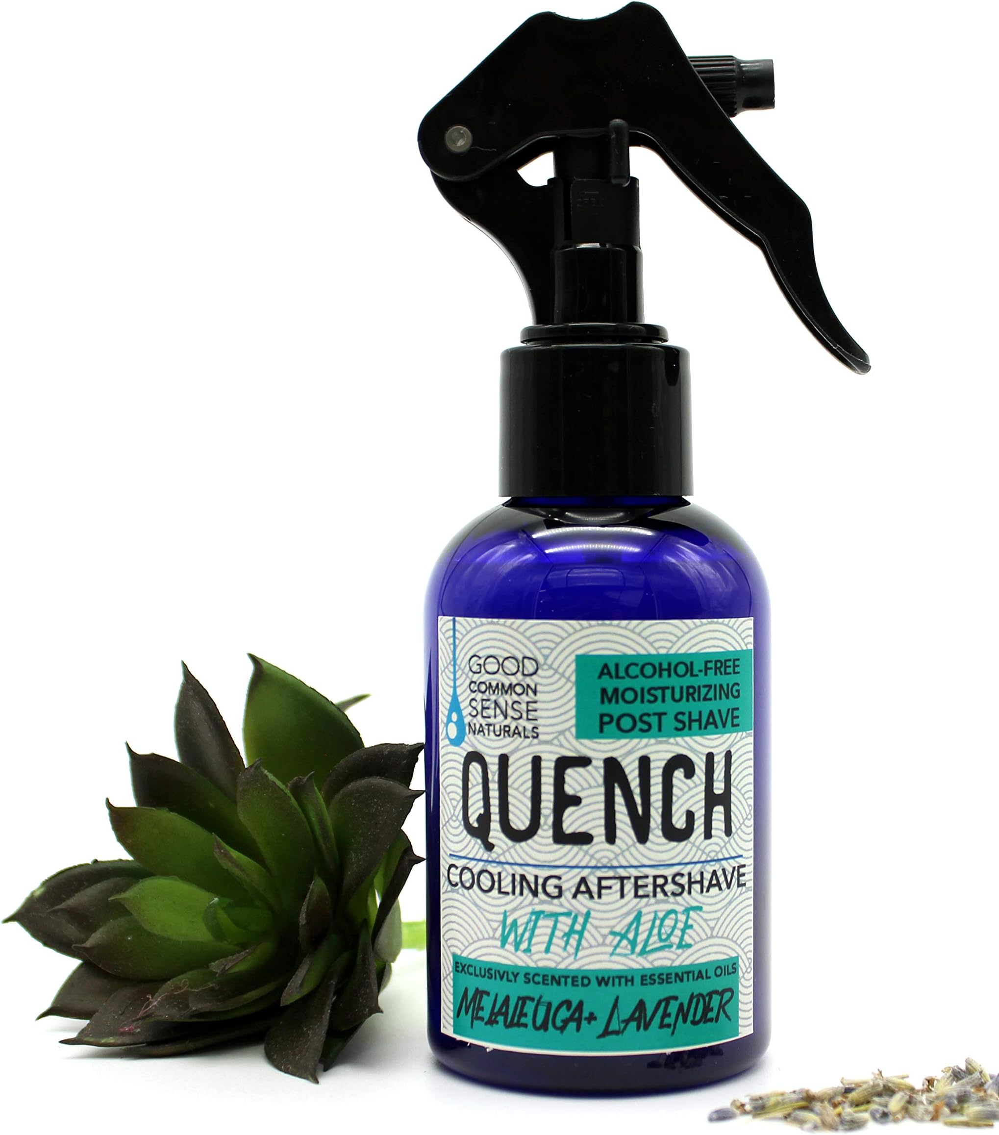 Alcohol Free Aftershave - Quench - Skin Soothing After shave lotion - Non-drying All Natural Essential oil Aftershave