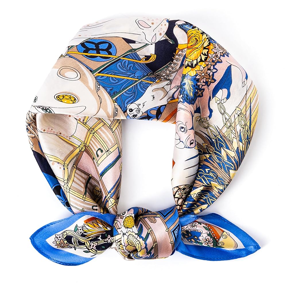 小物 AURALEE 23AW DYED SILK TWILL SCARF Waterfall Print 36