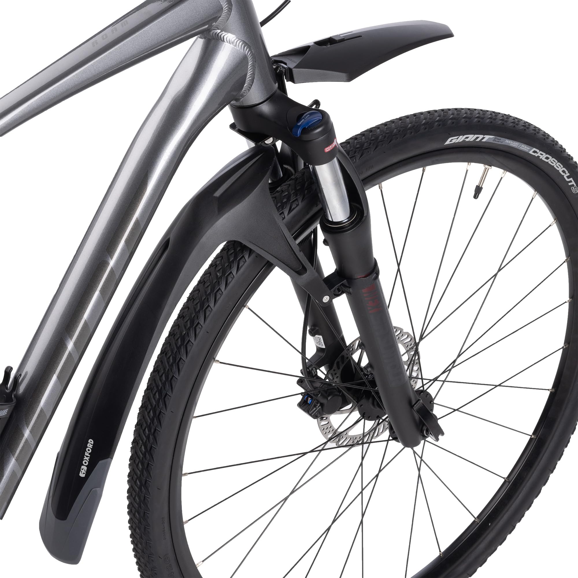 Oxford Mudstop FS vorne und hinten Set MU886 | MTB Mountainbike Fahrrad Schutzbleche Front and Rear Mountain Bike Cycle Mudguards, Schwarz, (F: 690mm R: 600mm)