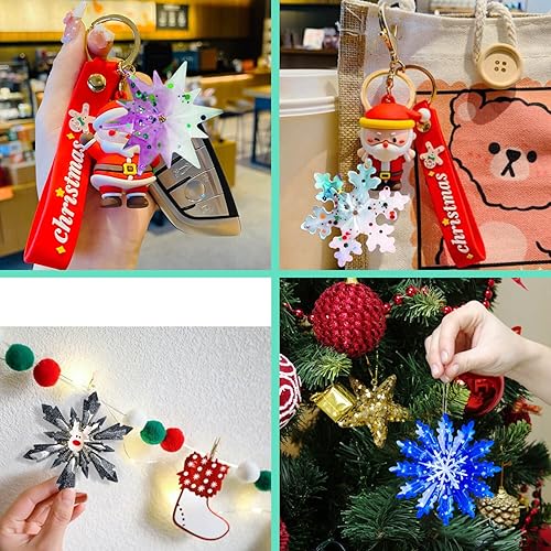 Miniatura 7 de 5 moldes de resina de Navidad, moldes de silicona de copo de nieve 3D Rifanda para fundición de resina, moldes de resina de adorno de Navidad para