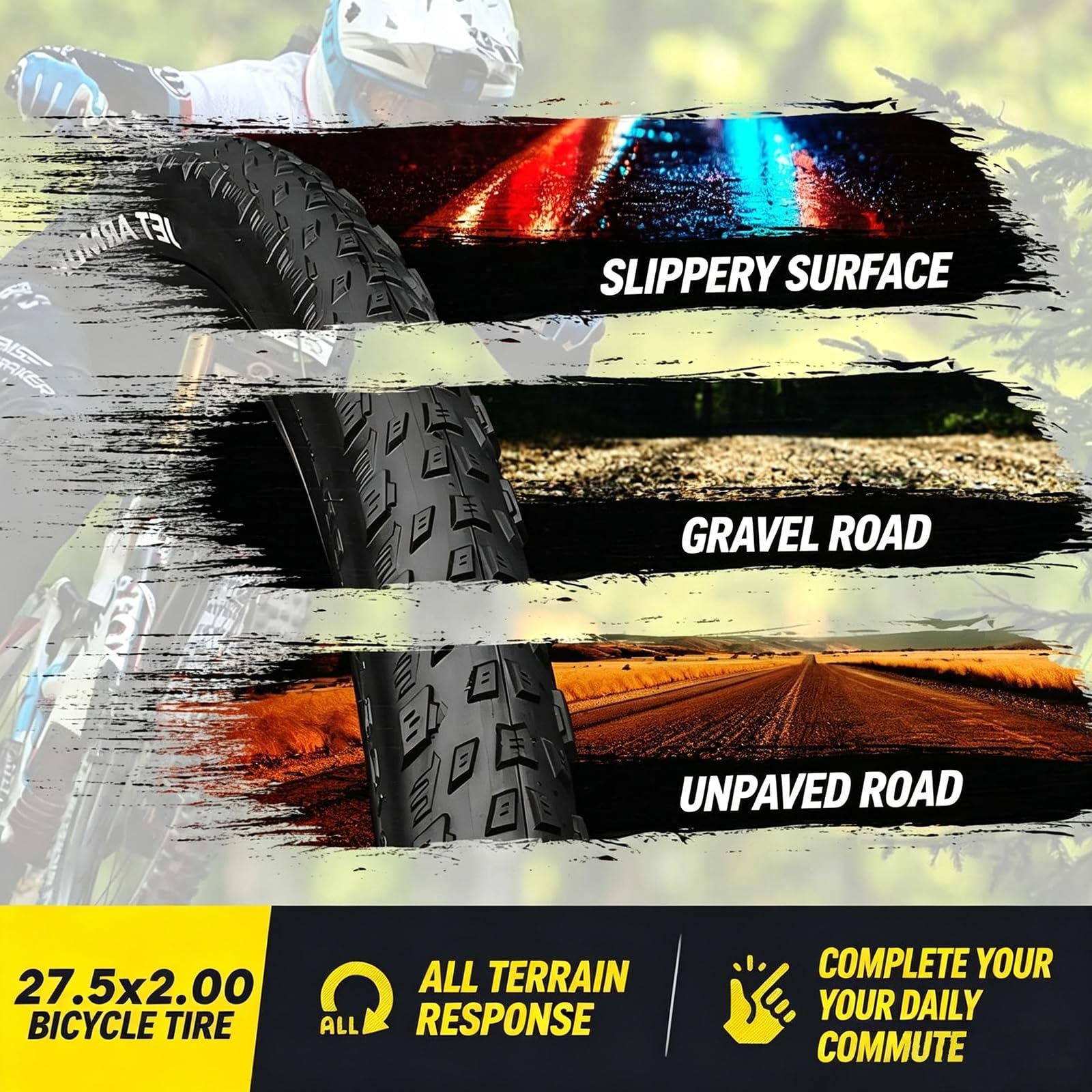 2PC 27.5x2.00 Pneumatici Bici Strada MTB 27.5Pollici Bicicletta Mountain