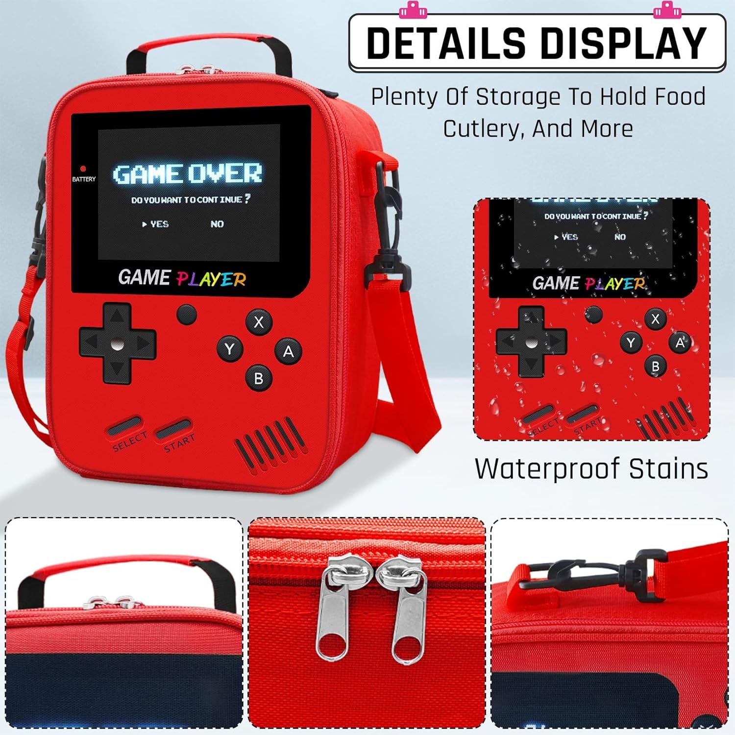 Backpack for School Boys,3pcs Boys Backpack and Lunch Box Set for Elementary Middle School, 17″ Video Game Bookbag for Ages 6-18 Kids Children Teens - Image 5