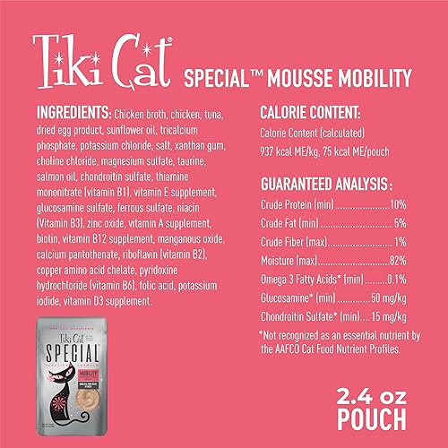 Miniatura 3 de TIKI PETS Special Mousse - Alimento húmedo funcional completo y equilibrado, movilidad, bolsas de 2.4 onzas (12 unidades)