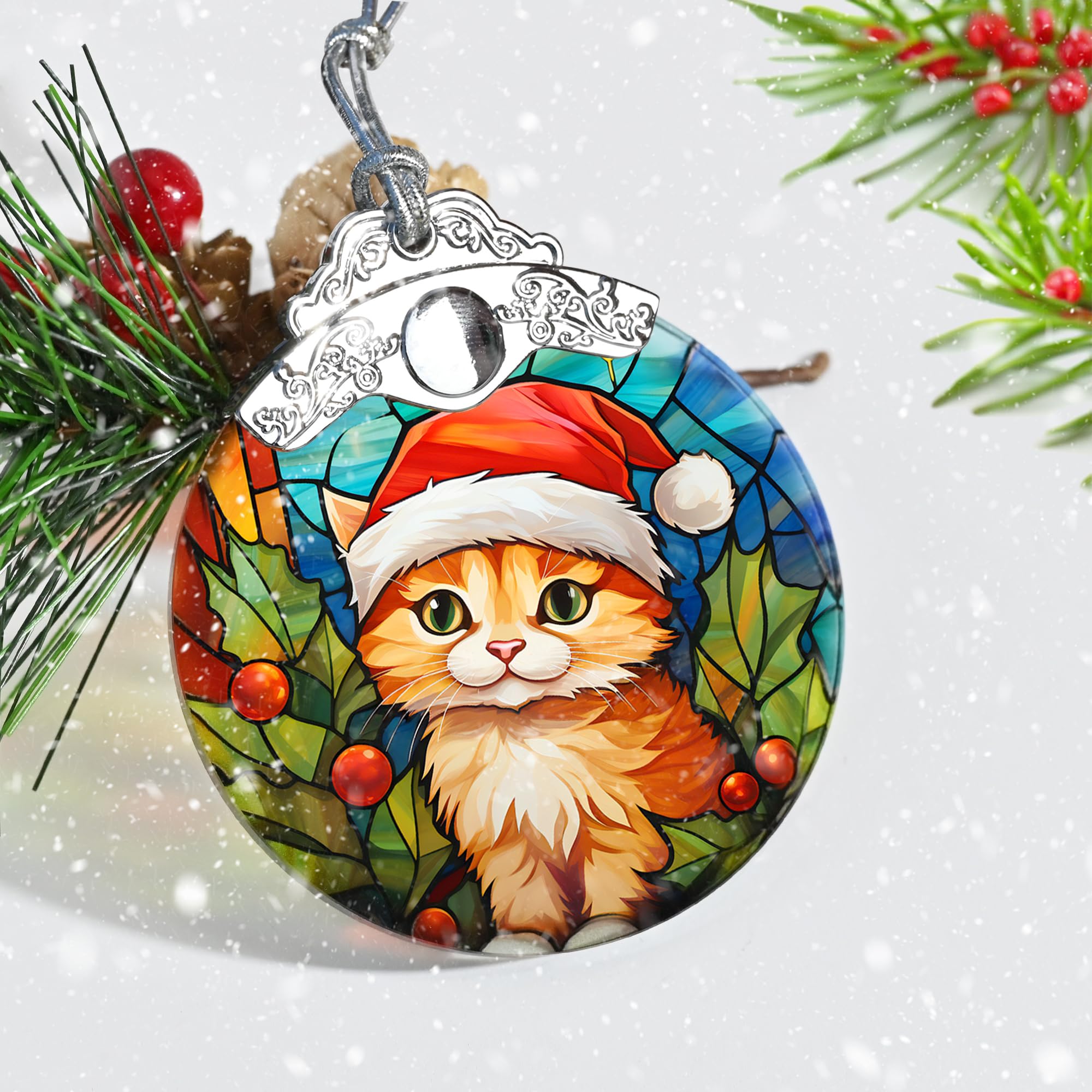 Amazon.co.jp: Jocidea 猫のクリスマスオーナメント 猫のクリスマス