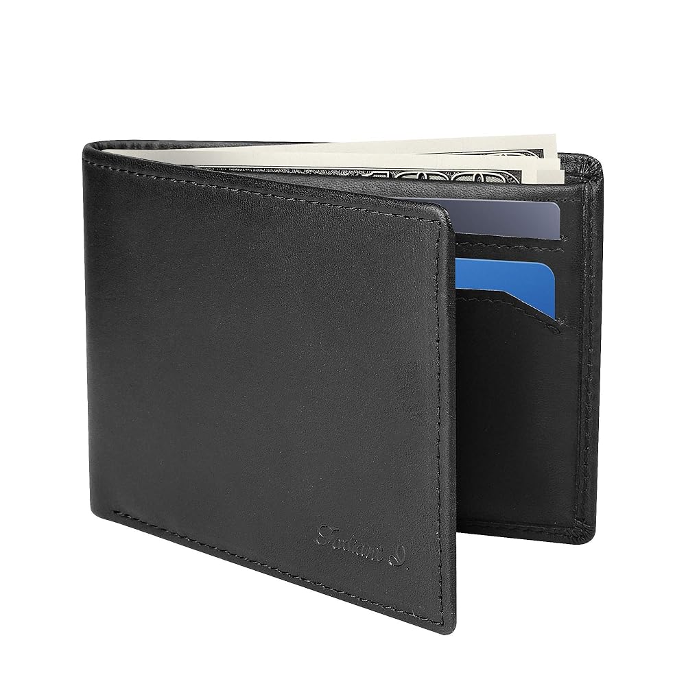 Amazon.com: Slim Wallet for Men -Thin Bifold Genuine Leather