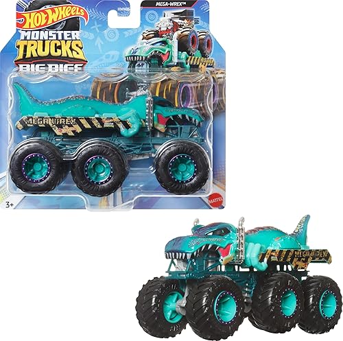 Hot Wheels, Monster Trucks - Camión de remolque sorpresa a escala 164 con 6 ruedas (no se puede elegir el modelo)