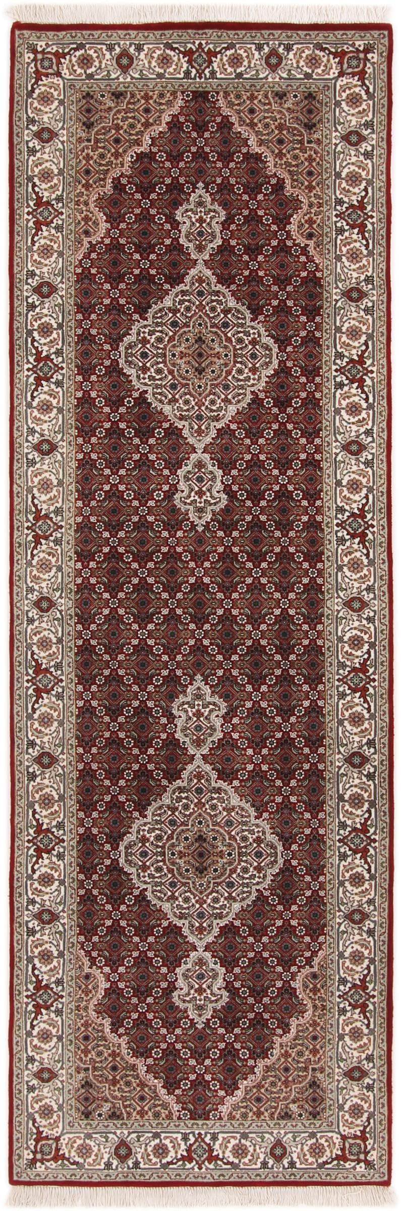 Tabriz 82x253 Ręcznie tkane Dywan orientalny Dywanik Dywan Wełna Indie