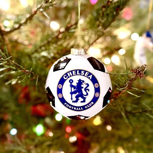 Miniatura 2 de Tree Buddees x Chelsea F.C. - Adorno de Navidad oficial de fútbol de edición limitada, equipo de fútbol de la Premier League (Chelsea F.C. Bola de