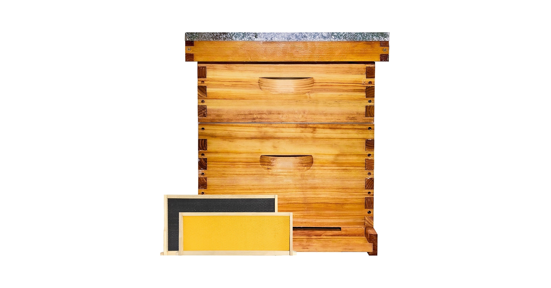 Amazon.com: Beginner 8 Frame Bee Hive Beeswax Coated