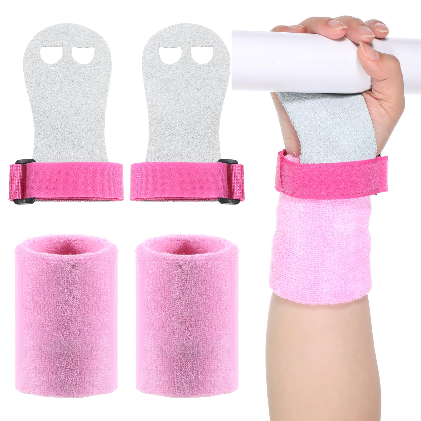 Ensemble de poignées et bandeaux de gymnastique pour filles - Gants, protection paume, support poignet