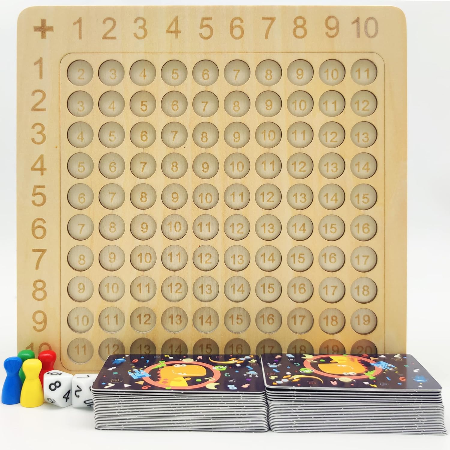 Addition Board Game,Wooden Montessori Addition Board Game,Wooden Math Multiplication Board