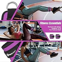 Vista 5 de Ankle Strap for Cable Machine, Gym Ankle Cuff for Kickbacks, Leg Extensions, Glute Workouts, Booty Hip Abductors Exercise for Women and Men