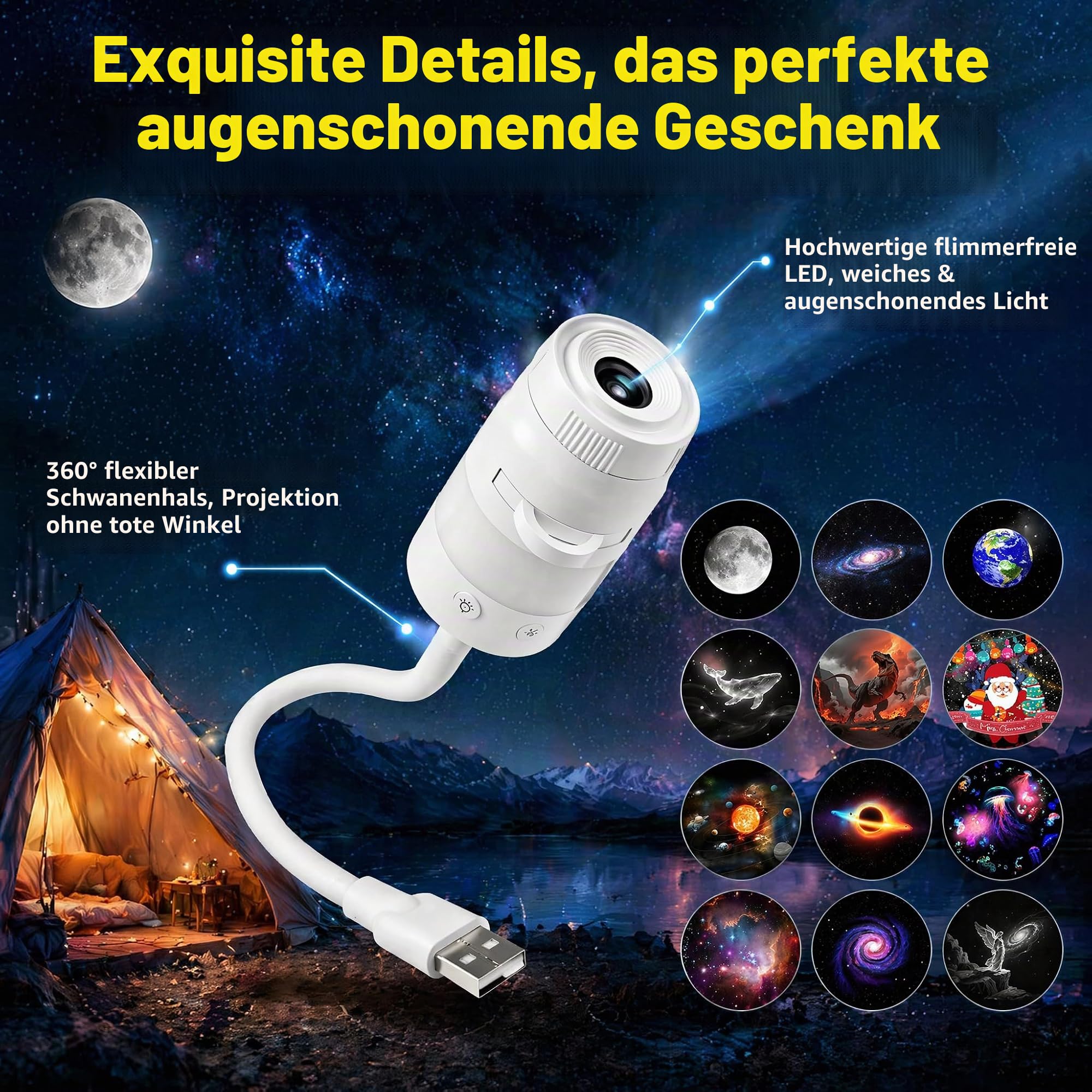 Yizemay Sternenhimmel Projektor Unterwasserwelt, Ozean Galaxie Projektor