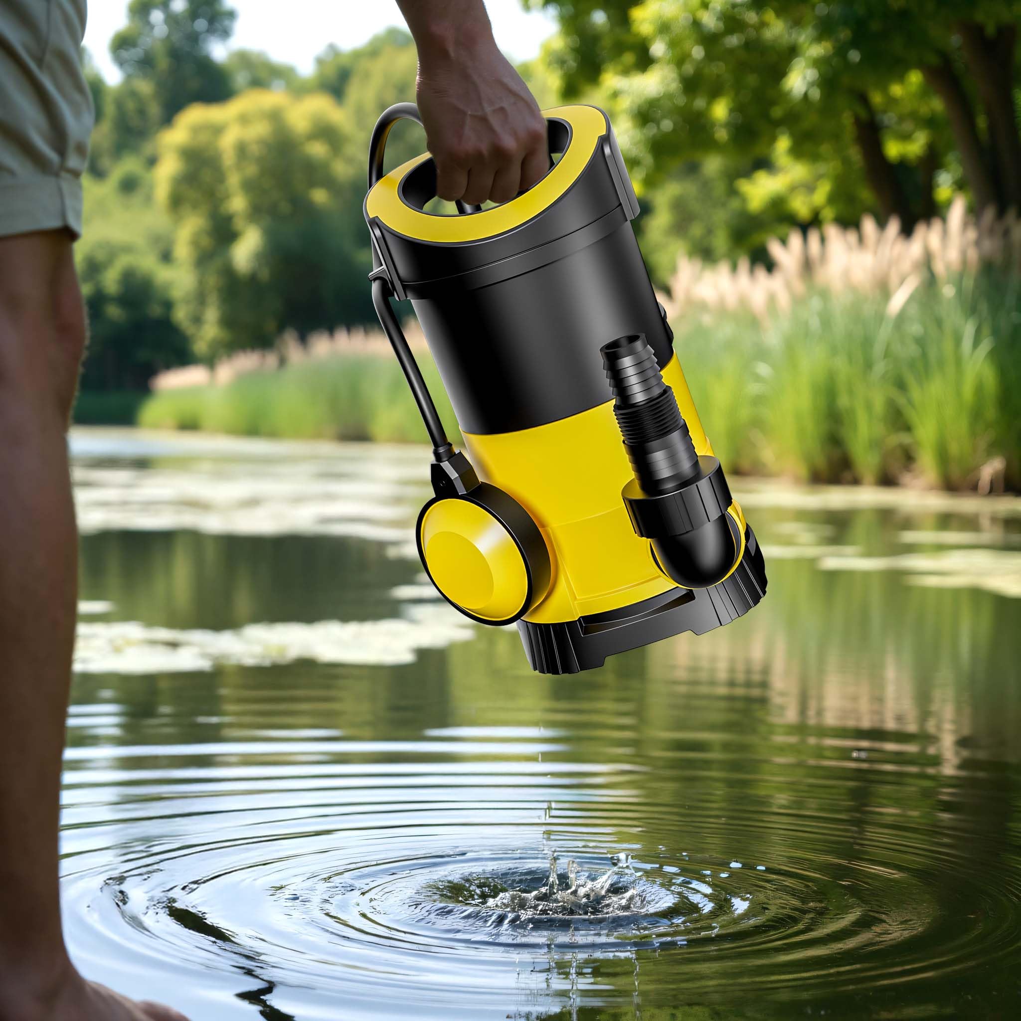 Schmutzwasserpumpe 7.000l/h, 400W, max. Förderhöhe 7,5m, Fremdkörper bis Ø5mm