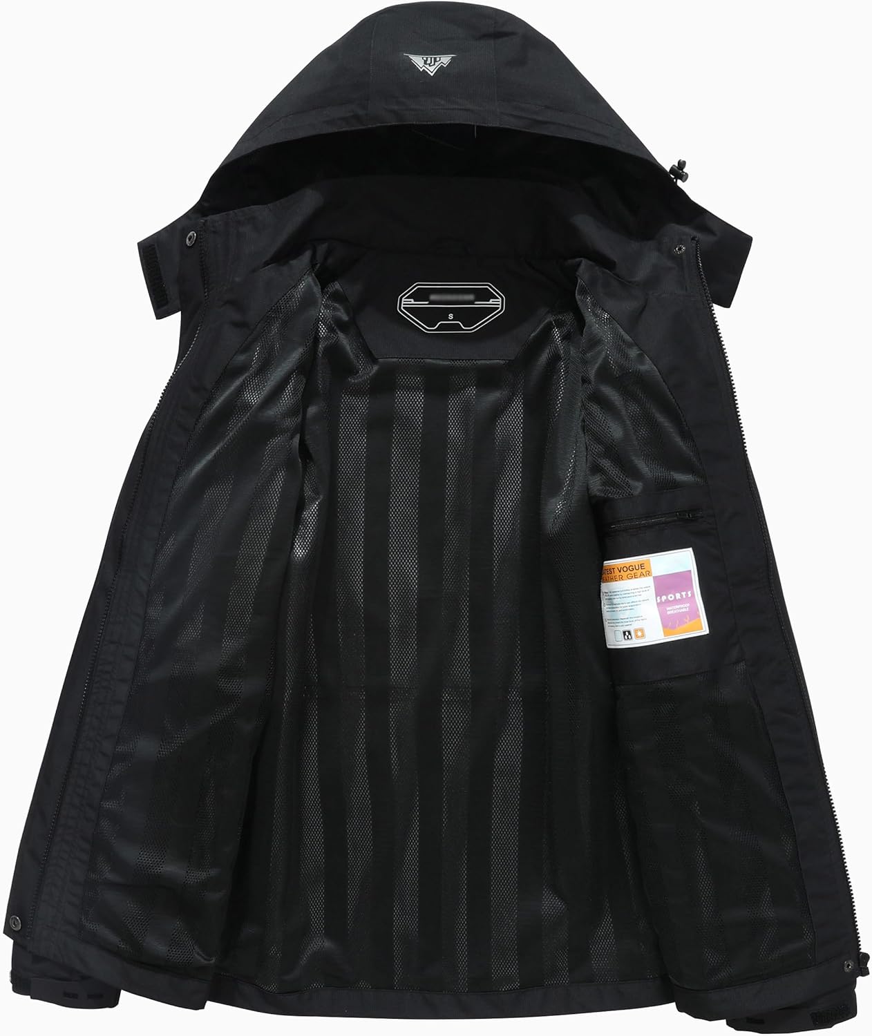 Women's Waterproof Lightweight Raincoat Windproof Windbreaker with Detachable Hood Breathable Outdoor Rain Jacket for Hiking - Image 4