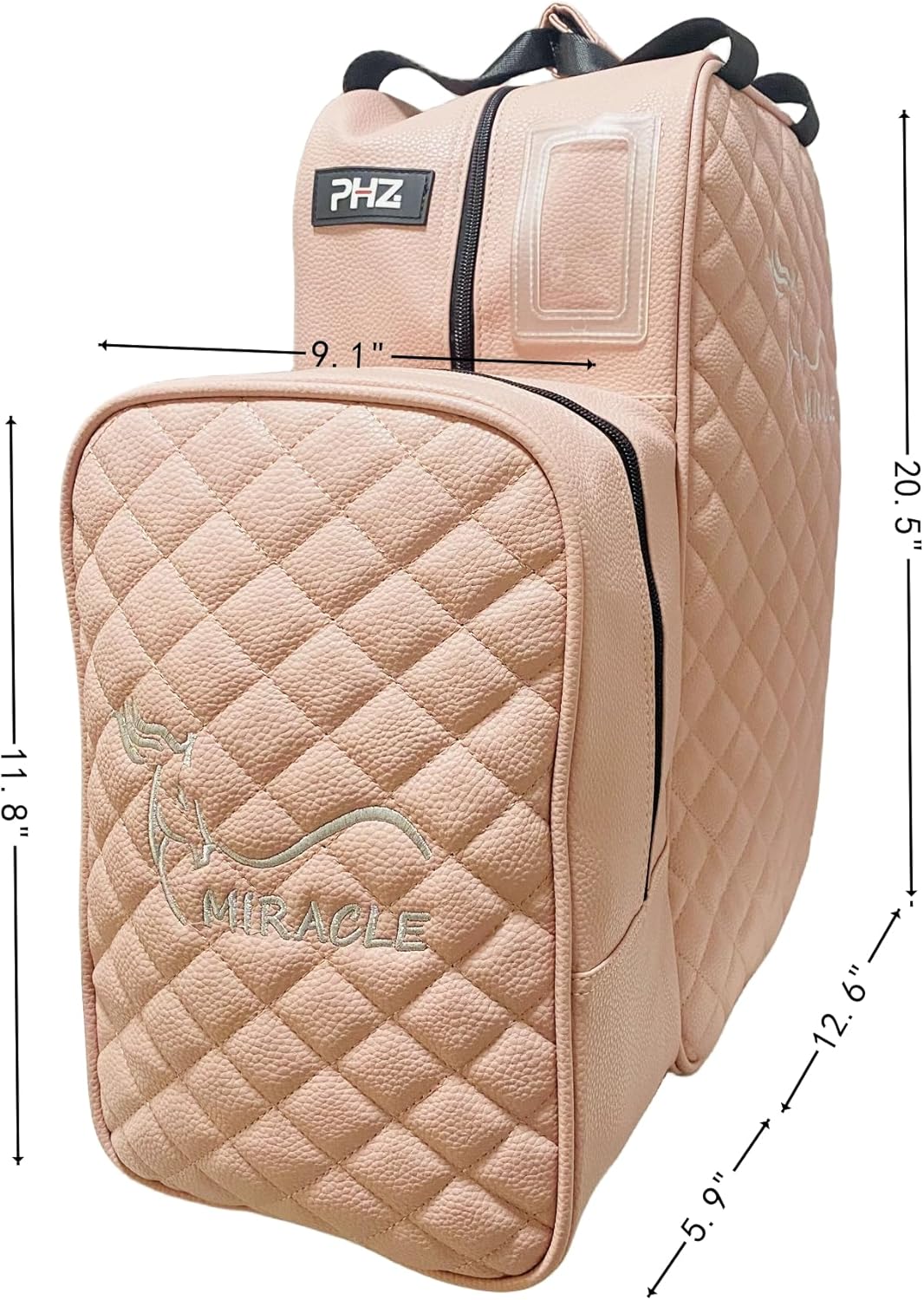 Adults Men Women Large Capacity Horse Riding Bag, Waterproof Riding Helmet Holder,English Equestrian Storage Bag Carry All (Only Bag) (Pink)