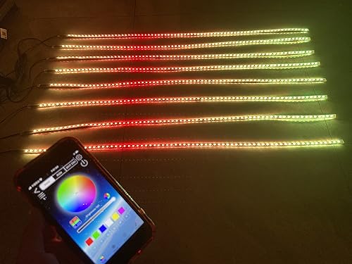 Miniatura 7 de 8 tiras de luz de persecución de color de ensueño de 2 pies 23.6 in 24 pulgadas, luces LED estroboscópicas de respiración para Polaris Slingshot