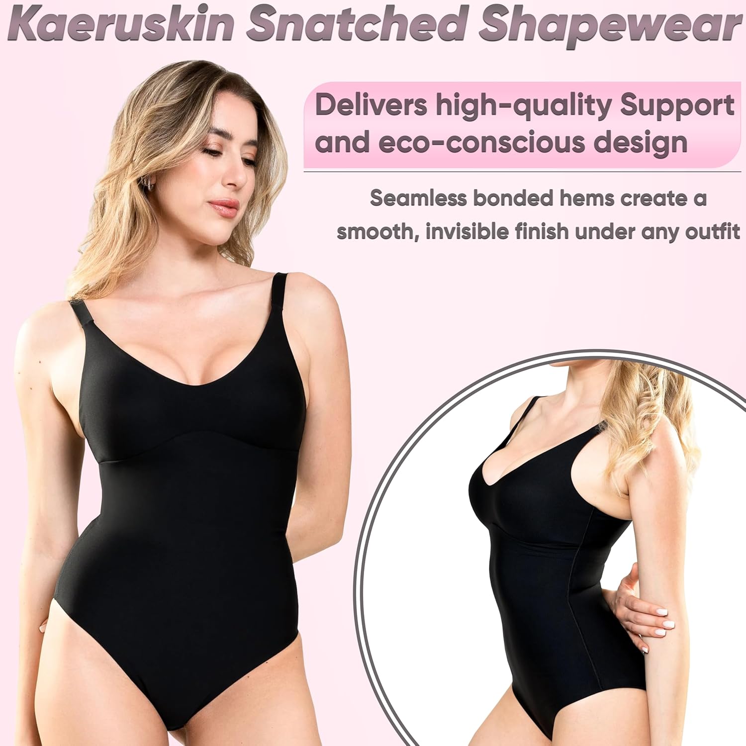 kaeruskin Eco Sustainable Shapewear Bodysuit - Seamless Tummy Control Shapewear – Sculpting Shapewear Bodysuits for Women - Image 4