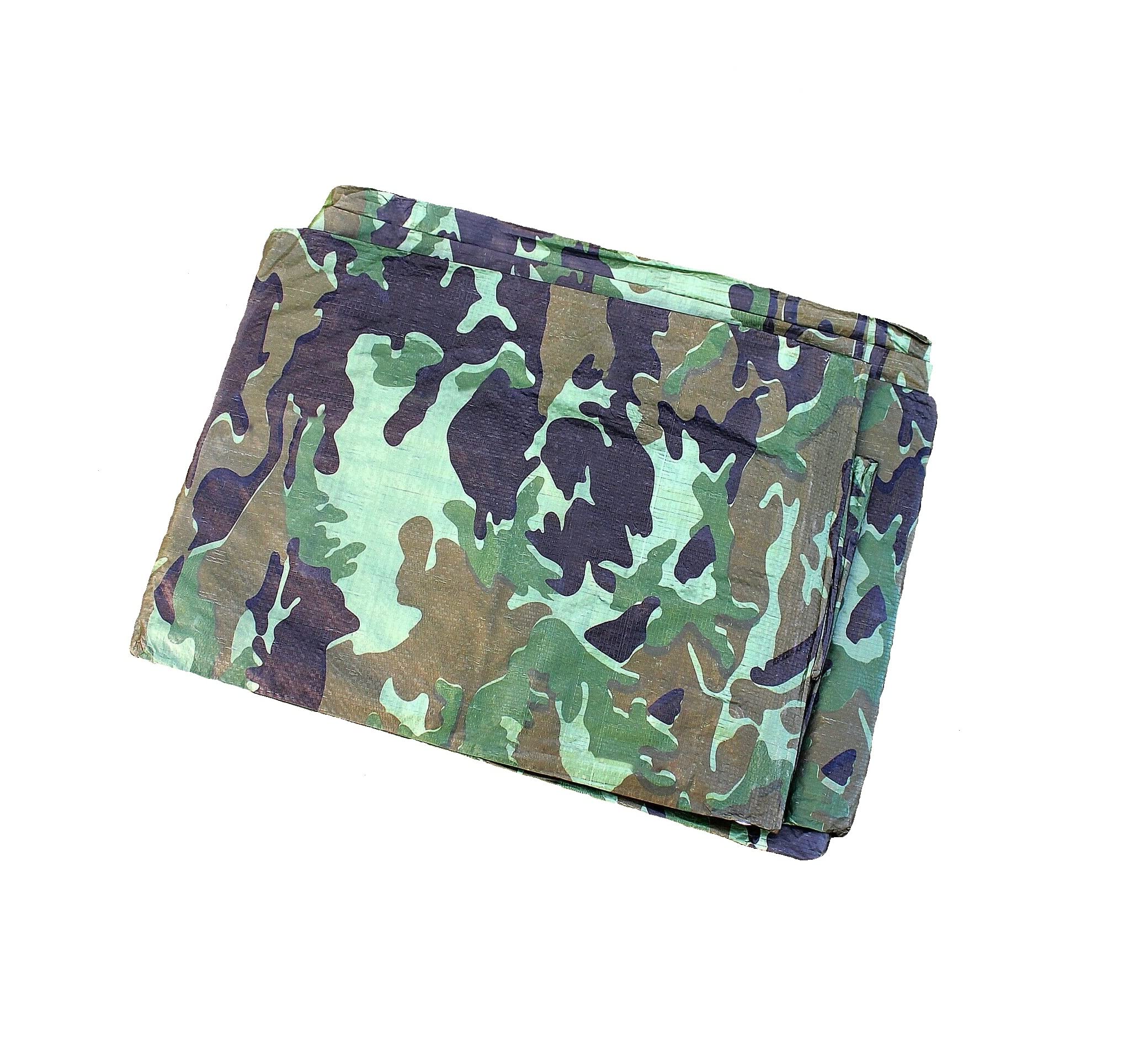 Heavy duty tarpaulin, waterproof cover, strengthened tarpaulin with eyelets every meter, UV protected, lightweight, easy to handle. For farm, garden, body shop, garage, leisure, etc. (3 x 4 m, Camo)