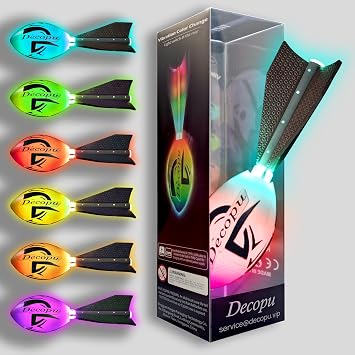 Rechargeable Glow in The Dark Light Up Football-7RGB Color Changing LED, Impact-Responsive, Durable Foam (No Pump), Perfect for Beach/Park/Backyard, Birthday Gift for Boys 6-15 Years Old