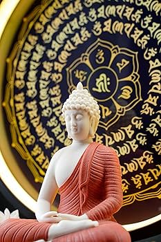 Amazon.co.jp: Houlu 赤い仏像とLEDリングライト スタンド付き