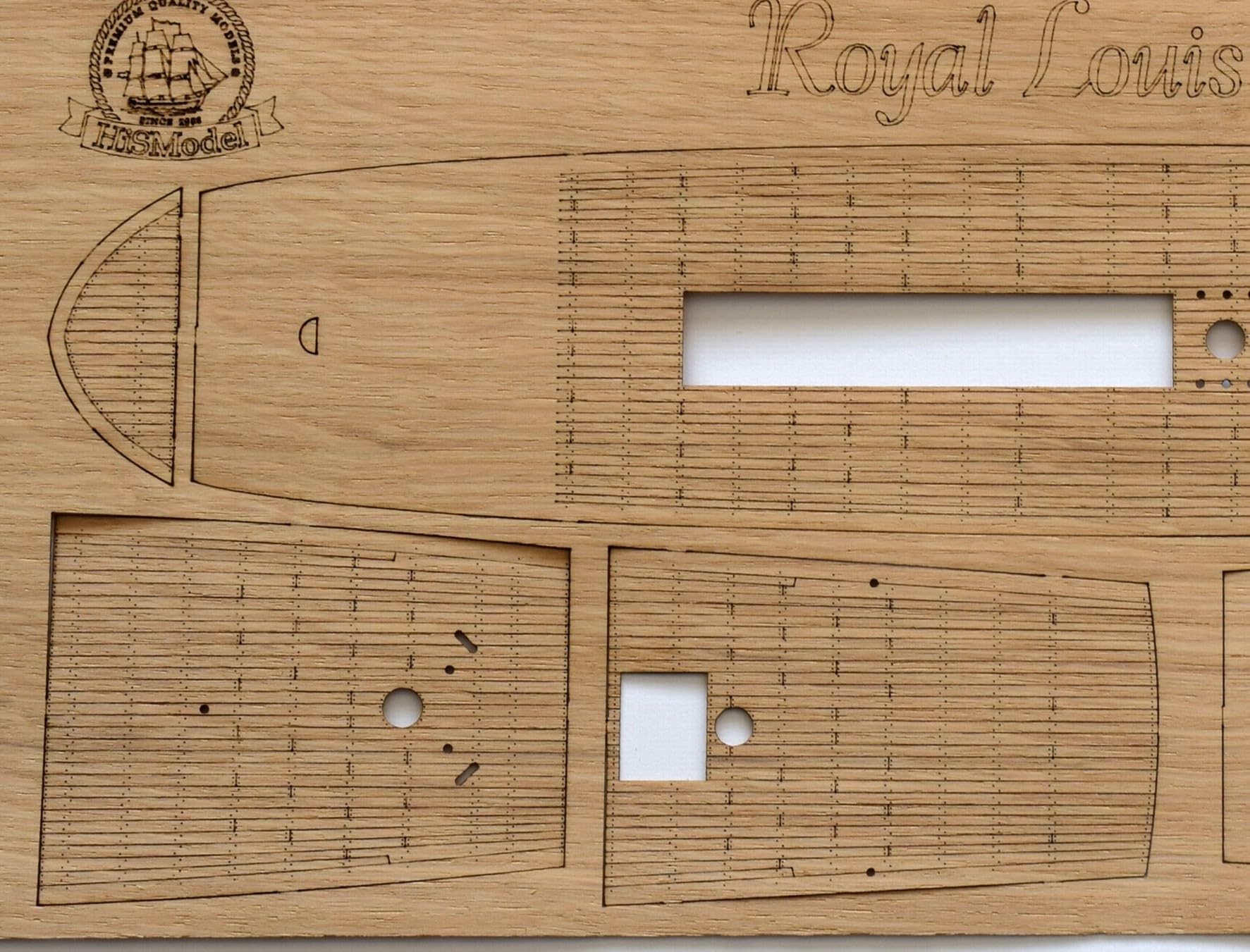 HiSModel Royal Louis 1:200 - Tavola in legno di quercia, accessori per modellini navali, 0,3 mm