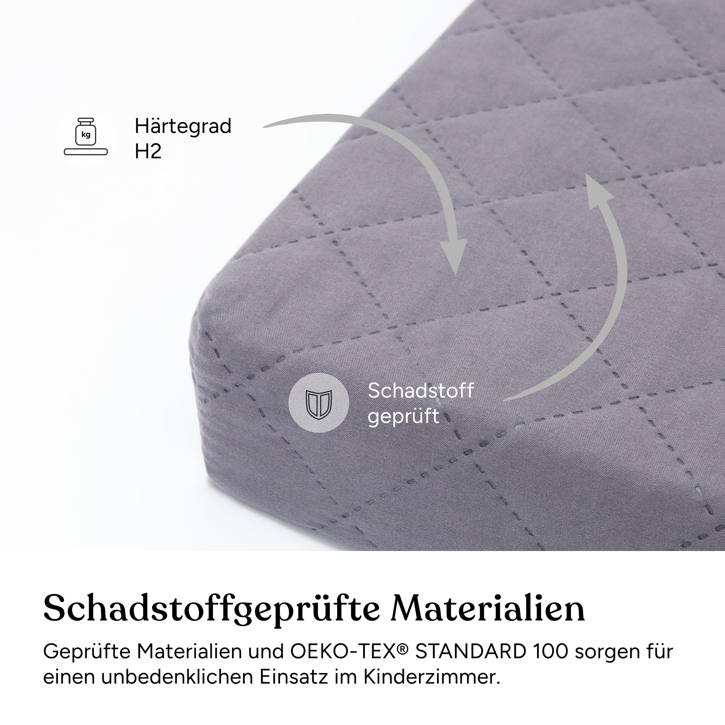 Ehrenkind® Reisematratze Go! | Reisebett Matratze 60 x 120 | Babymatratze 60x120cm | FALTBAR, aus hochwertigem Schaum mit waschbarem Hygienebezug in praktischer Tragetasche