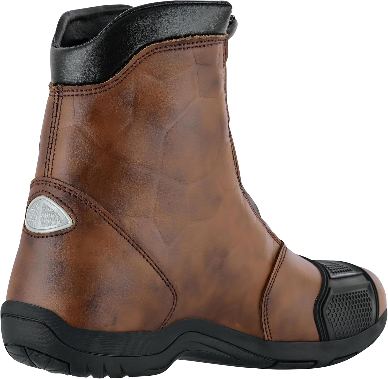 PROFIRST Motorcycle Shoes Men Riding Boots Protective with Anti-Slip Sole Road Street Motocross Brown Short Ankle Leather motor cycle boot - CE Approved