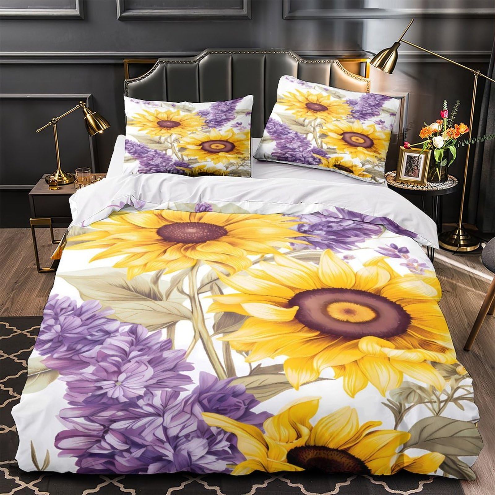 Housse de couette avec éclair dissimulé pour faciliter le change du lit King 220x240