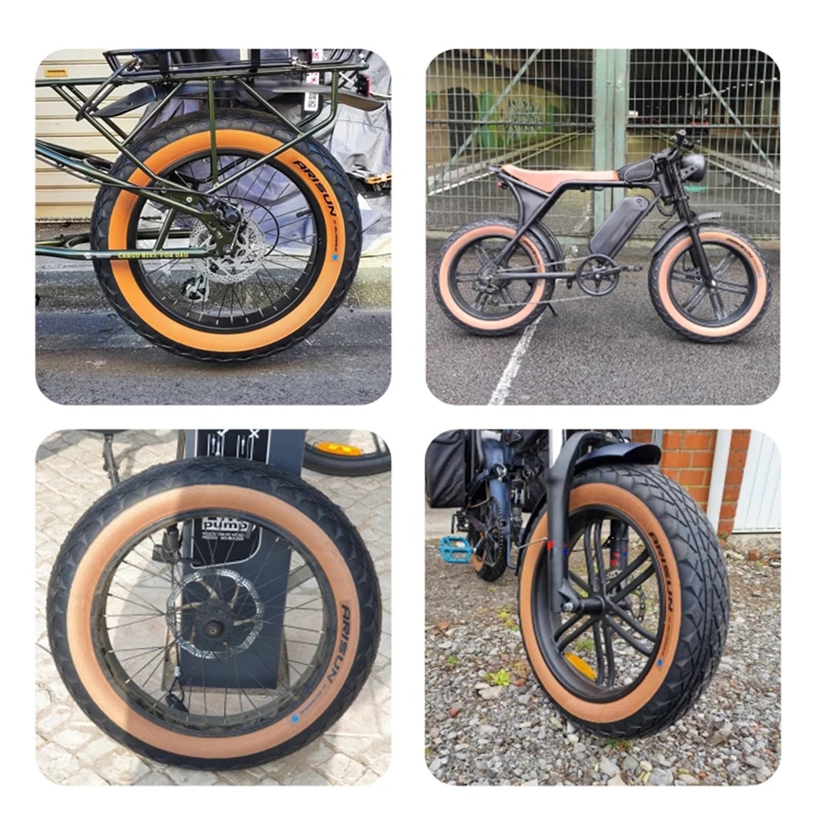 2-Pack 20x4.0 Fat Tire E-Bike Tires - Puncture Proof, All Terrain For Snow, Sand & Off-Road