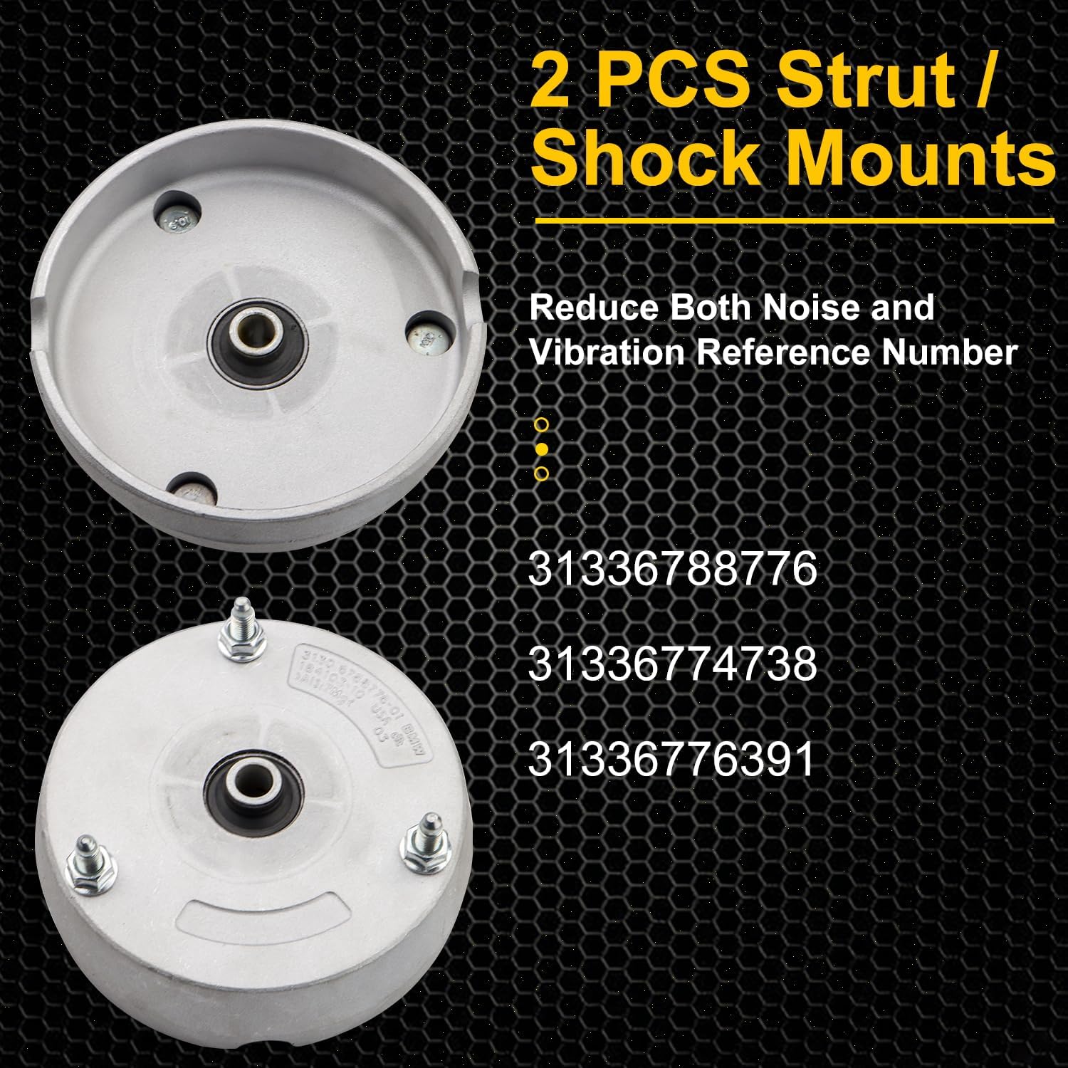 Set of 14 Front Strut Shock Mount Upper Lower Support and Bump Stops Kits Replacement, Fit for BMW X5 E70 X6 E71, 31336788776, 31336774738, 31336776391 Front Strut Shock Mount Kit
