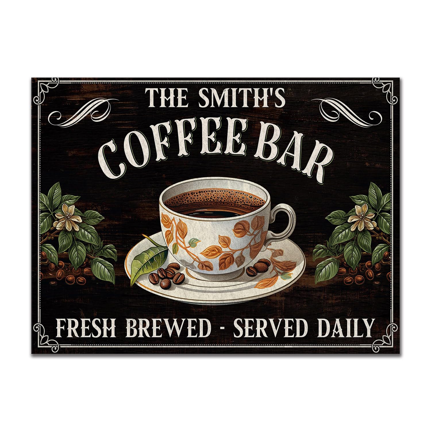 THUYPT Personalized Coffee Bar Mat for Countertops, Coffee Station Dish Drying Mat, Coffee Bar Accessories with Coffee Cup Pattern for Kitchen,