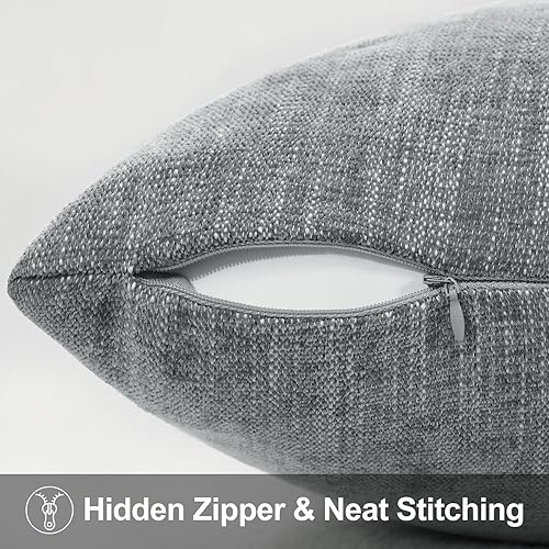 Miniatura 2 de decorUhome Juego de 2 fundas de almohada decorativas de primavera de 18 x 18 pulgadas, fundas cuadradas de felpilla con textura de granja para sofá,