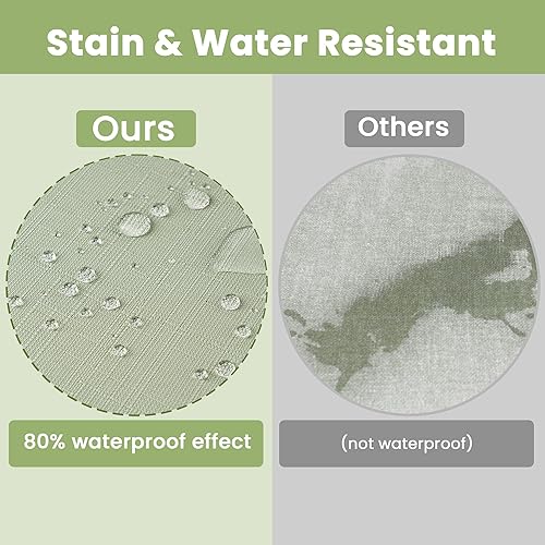 Miniatura 4 de Battilo - Cojines para sillas de comedor con lazos, almohadilla para silla de cocina para interiores y exteriores con respaldo antideslizante, cojín