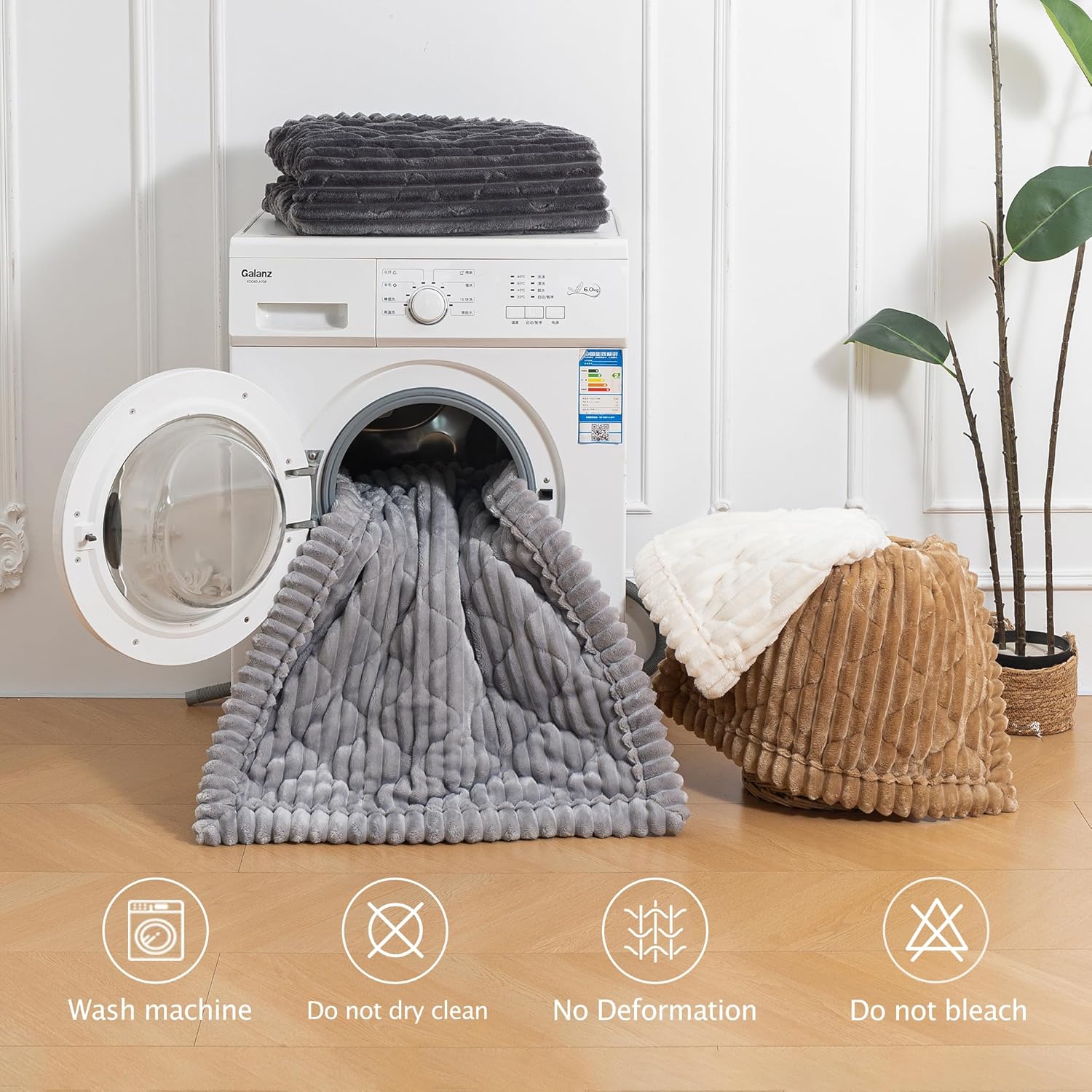 PuTian 100% Waterproof Fuzzy Couch Cover for Dogs Washable Non-Slip Couch Protector Pet Friendly Dog Mat for Couches and Sofas - 27.6''X59'' 70cmX150cm White - Image 7