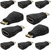 Cmple - [10 PZS Adaptador HDMI 4K, Acoplador HDMI de 90 Grados Hembra a Hembra para Monitor, Proyector, PC, HDTV, Laptop 8