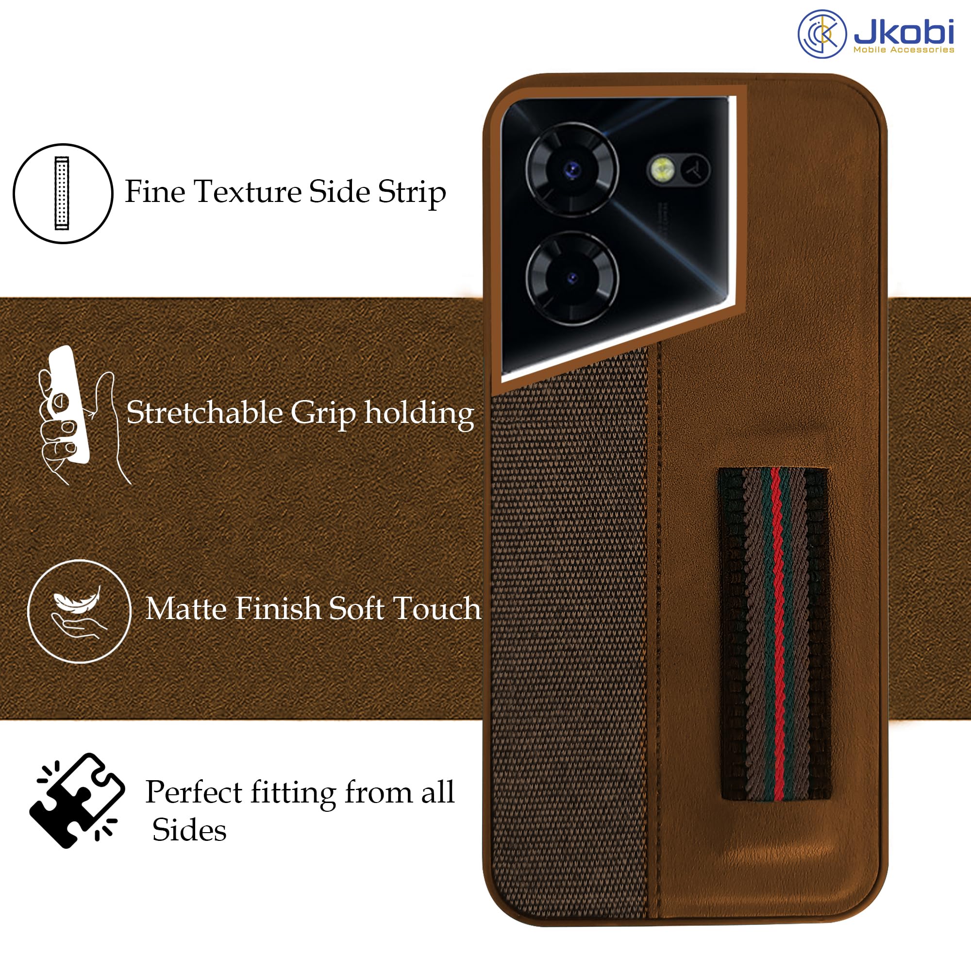 ぽて Jkobi Back Cover Case for Tecno Pova 5 Pro 5G (Professional PU