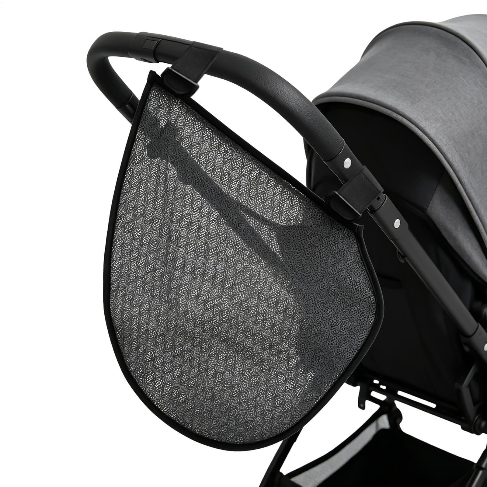 Side Sling Stroller Organizer, Mesh Cargo Net, Stroller Side Pocket with Non-Slip and Adjustable Straps, for Snacks Toys Keys Diapers Bottles