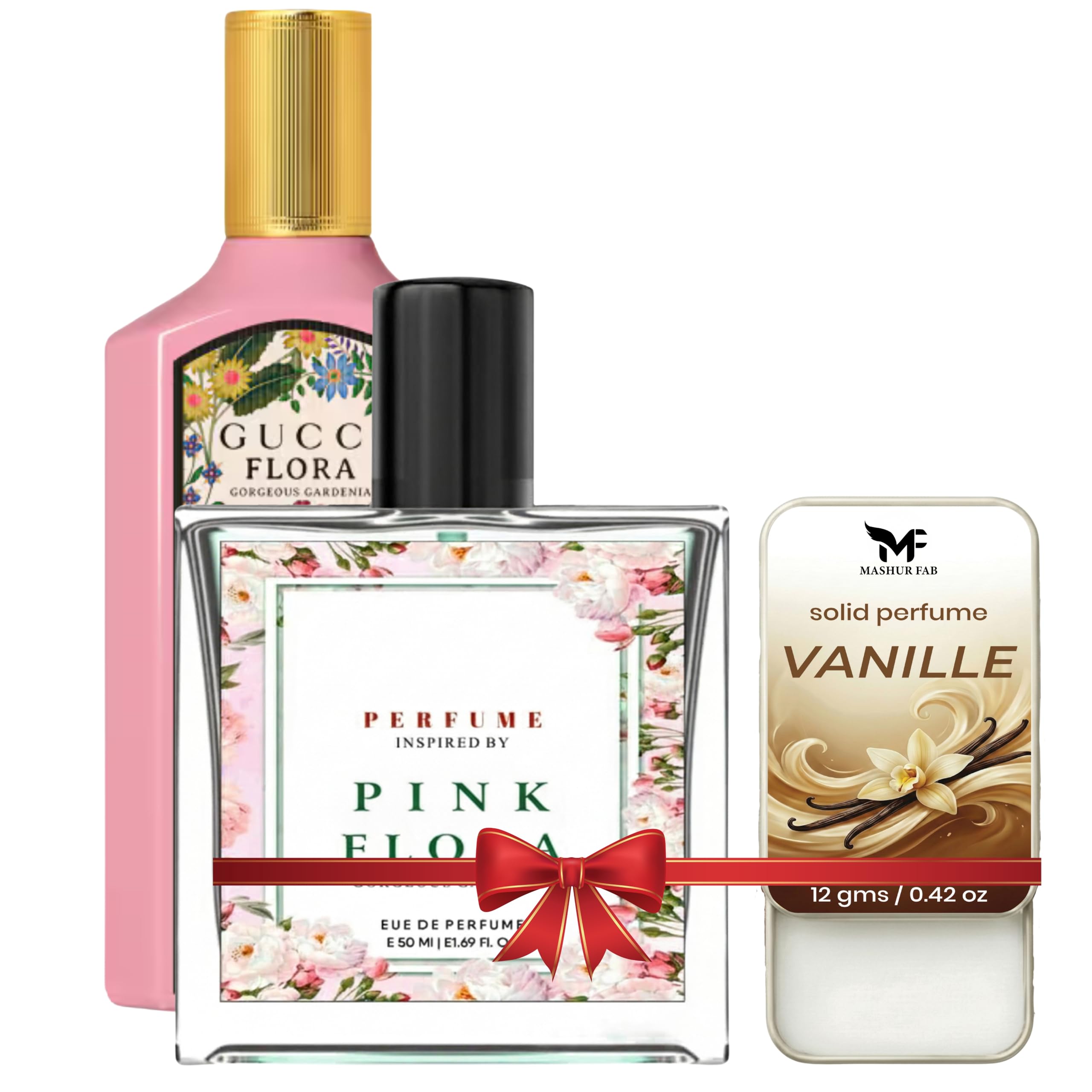WONJU Pink Flora Eau De Parfum with Vanille Solid Perfume Gift Combo for Women, Long Lasting Premium Fragrance Set, Portable Scent Collection for Work, Casual Wear and Festive Gifting-image-42
