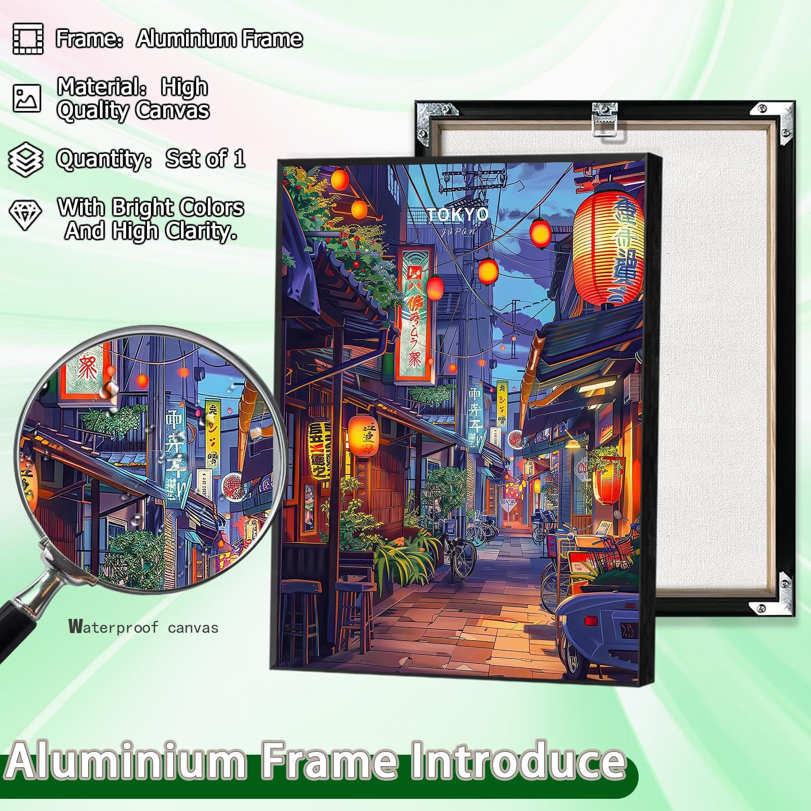 Amazon.com: Japan Night Streets Wall Art Trendy Tokyo Travel