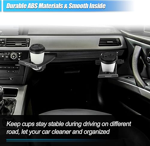 Miniatura 4 de X AUTOHAUX 1 par de portavasos para BMW 323i E90 2006-2011 51459173465 51459173471 coche izquierdo y derecho almacenamiento de bebidas soporte