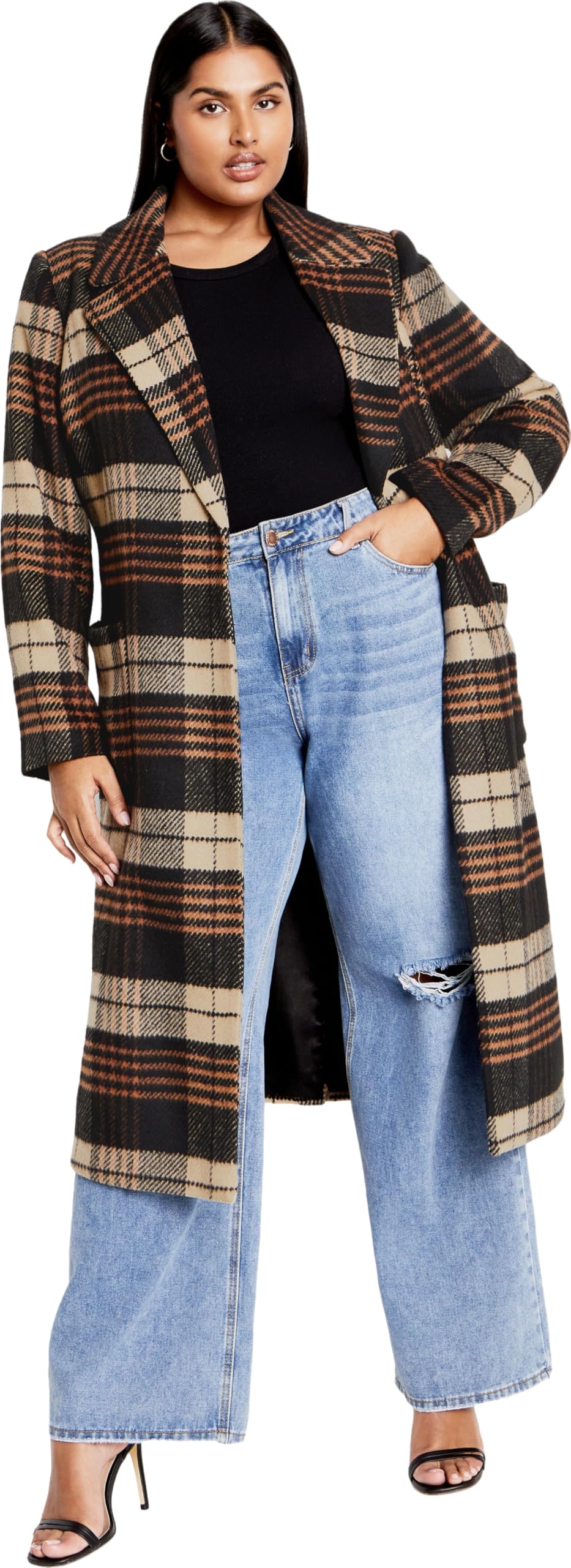 City Chic Womens Plus Size Alani Coat