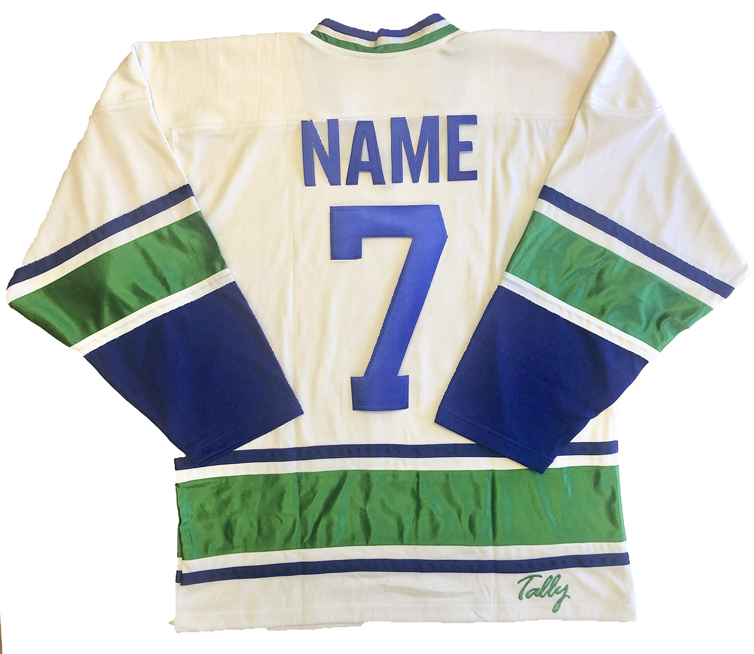 Tally Whalers Jerseys - We Customize with Your Name and Number (White, Goalie Cut)