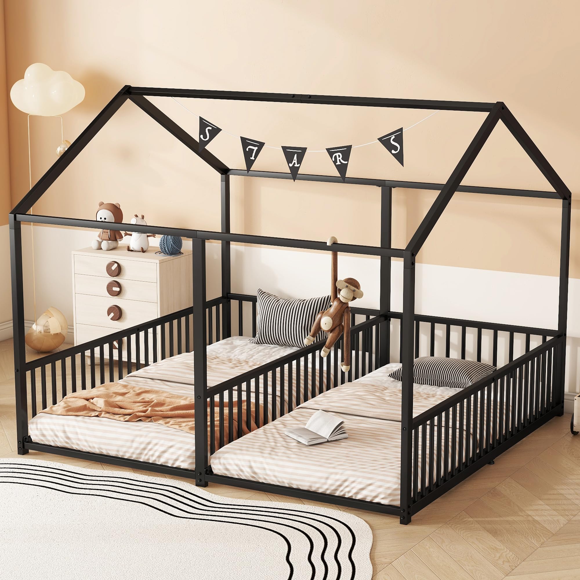 Metalen bedframe van een enkel bed frame, geschikt voor een matras van