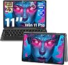 Laptop convertible 2 en 1 táctil de 11" gris para estudiantes y viajes | N100 3.4GHz, 16GB RAM, 1TB SSD, pantalla táctil IPS FHD, plegable 360°, teclado retroiluminado y reconocimiento facial, USB-C, Win 11 Pro 1