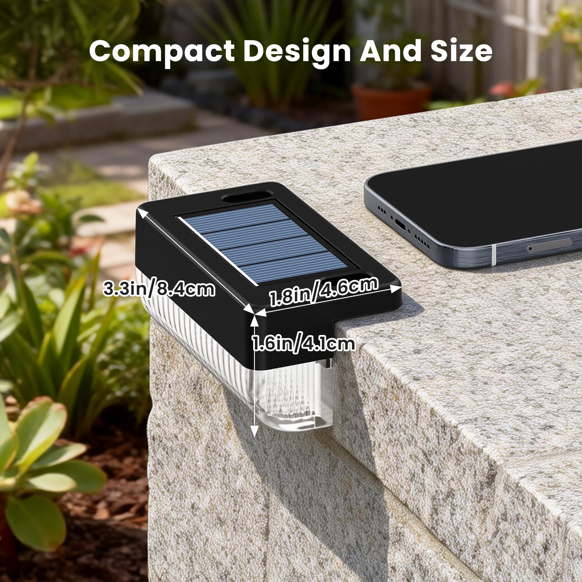 GIGALUMI Lot de 16 lampes solaires de terrasse pour jardin, étanchéité IP65, pour escaliers, terrasse et allée