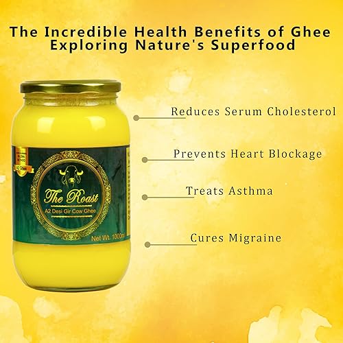 Miniatura 4 de The Roast Mantequilla Ghee orgánica alimentada con pasto - A2 vaca Ghee  Mantequilla clarificada de pastos orgánicos criados - A2 Ghee - Cow Desi